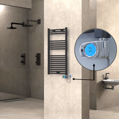 Radiva - HAITI Elektrikli Havlupan 500x1000 Düz Antrasit (Musa Termostat) 600W (1)