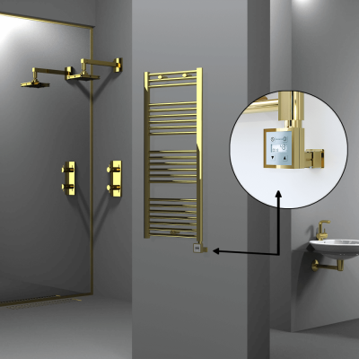 Radiva - HAITI Elektrikli Havlupan 500x1200 Düz Altın (KTX3 Termostat) 300W (1)