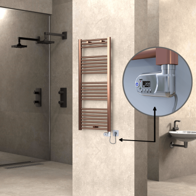  - HAITI Elektrikli Havlupan 500x1200 Düz Bakır Eskitme (Thesis Termostat) 300W (1)