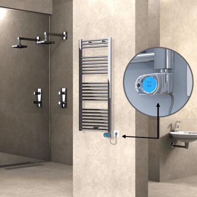 Radiva - HAITI Elektrikli Havlupan 500x1200 Düz Krom (Musa Termostat) 300W - 303