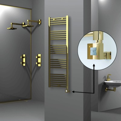 Radiva - HAITI Elektrikli Havlupan 500x1500 Düz Altın (KTX1 Termostat) 600W (1)