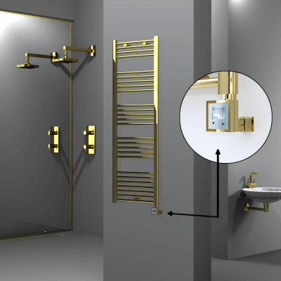 Radiva - HAITI Elektrikli Havlupan 500x1500 Düz Altın (KTX3 Termostat) 600W (1)