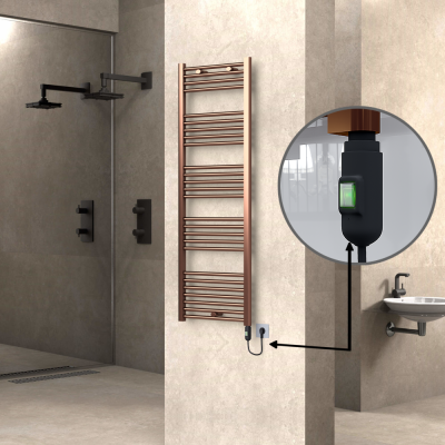 HAITI Elektrikli Havlupan 500x1500 Düz Bakır Eskitme (On/Off Düğmeli) 600W - Thumbnail 1HAI05001500DK3PE1060