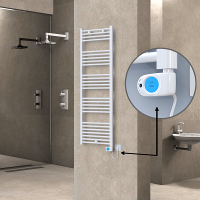 Radiva - HAITI Elektrikli Havlupan 500x1500 Düz Beyaz (Musa Termostat) 600W - 321