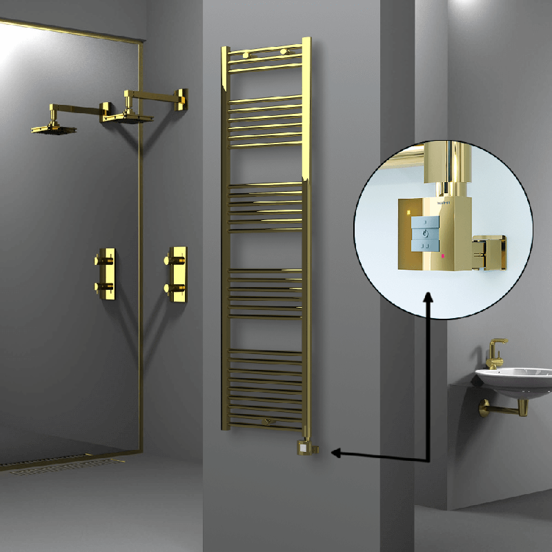 HAITI Elektrikli Havlupan 500x1800 Düz Altın (KTX1 Termostat) 600W - 1HAI05001800DK2PEB060