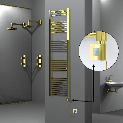 HAITI Elektrikli Havlupan 500x1800 Düz Altın (KTX1 Termostat) 600W Spiral Kablolu - Thumbnail 1HAI05001800DK2PEB060-K