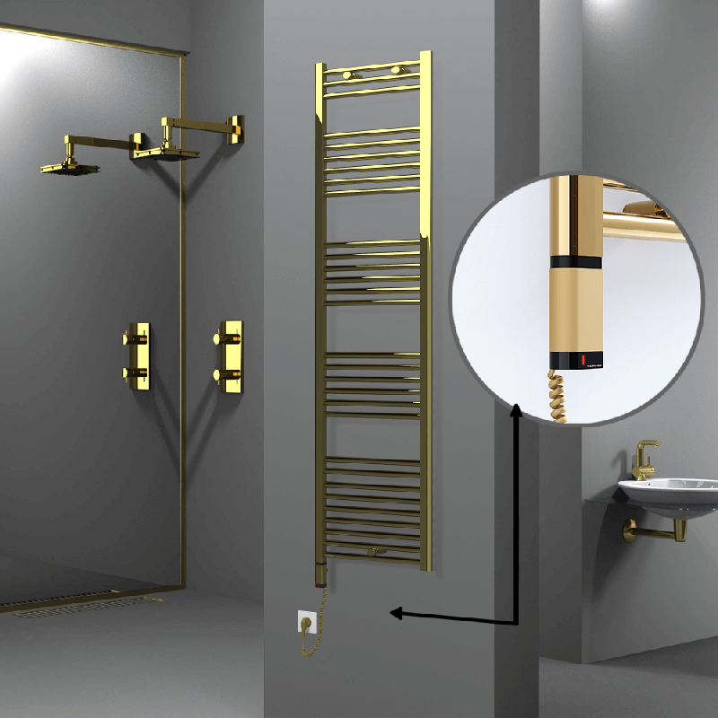 HAITI Elektrikli Havlupan 500x1800 Düz Altın (OneD On/Off ) Sol 300W - 1HAI05001800DK2PE9030