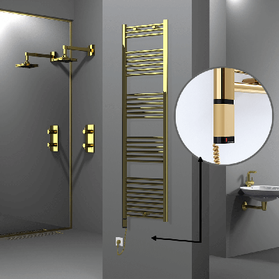 HAITI Elektrikli Havlupan 500x1800 Düz Altın (OneD On/Off ) Sol 300W - Thumbnail 1HAI05001800DK2PE9030