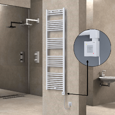 Radiva - HAITI Elektrikli Havlupan 500x1800 Düz Beyaz (KTX1 Termostat) 1000W Spiral Kablolu (1)