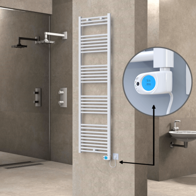 Radiva - HAITI Elektrikli Havlupan 500x1800 Düz Beyaz (Musa Termostat) 900W