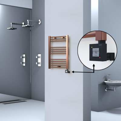  - HAITI Elektrikli Havlupan 500x700 Düz Bakır Eskitme (KTX1 Termostat) 200W