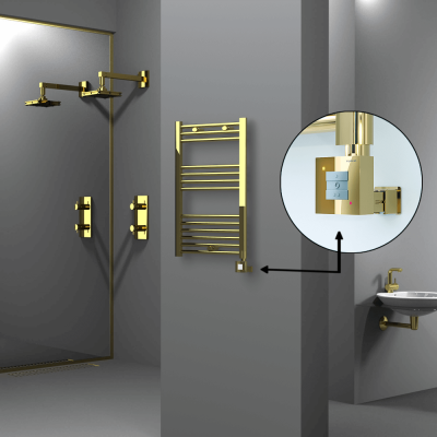 HAITI Elektrikli Havlupan 500x800 Düz Altın (KTX1 Termostat) 200W - Thumbnail 1HAI05000800DK2PEB020