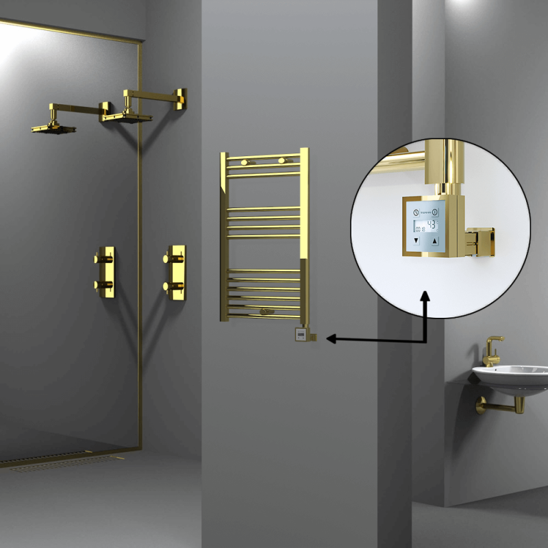 HAITI Elektrikli Havlupan 500x800 Düz Altın (KTX3 Termostat) 200W - 1HAI05000800DK2PE7020