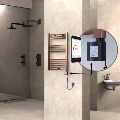  - HAITI Elektrikli Havlupan 500x800 Düz Bakır Eskitme (KTX4 Termostat) 200W Spiral Kablolu (1)