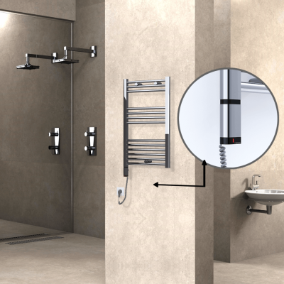 Radiva - HAITI Elektrikli Havlupan 500x800 Düz Krom (OneD On/Off ) Sol 200W