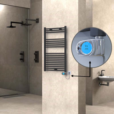 Radiva - HAITI Elektrikli Havlupan 600x1000 Düz Antrasit (Musa Termostat) 600W (1)