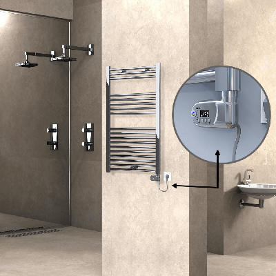 Radiva - HAITI Elektrikli Havlupan 600x1000 Düz Krom (Thesis Termostat) 300W (1)