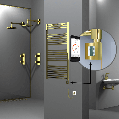 Radiva - HAITI Elektrikli Havlupan 600x1200 Düz Altın (KTX4 Termostat) 300W Spiral Kablolu (1)