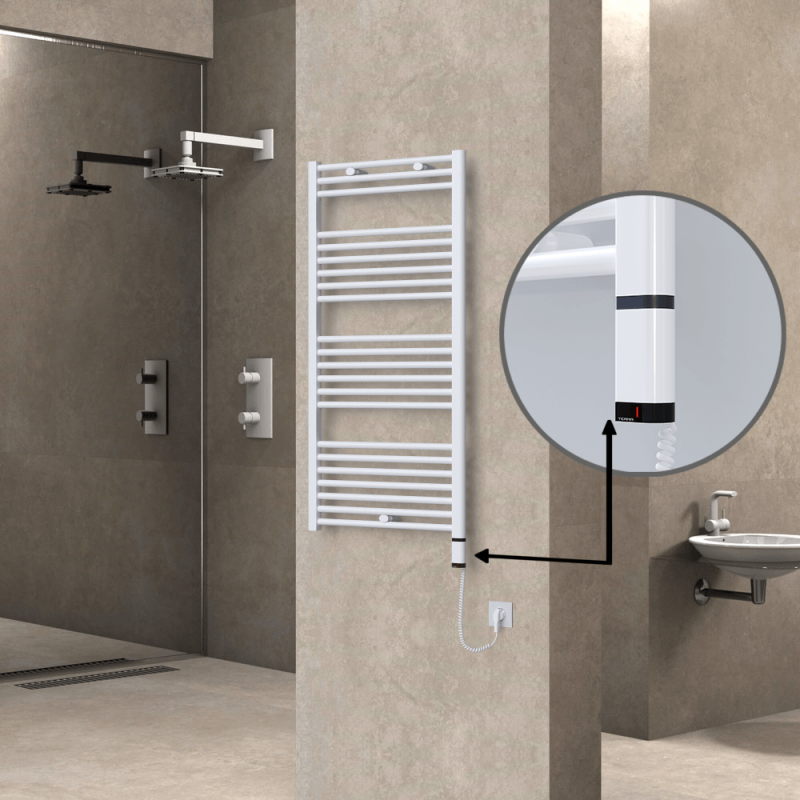 HAITI Elektrikli Havlupan 600x1200 Düz Beyaz (OneD On/Off ) Sağ 600W - 1HAI06001200DB1PE8060