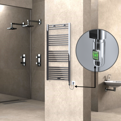 Radiva - HAITI Elektrikli Havlupan 600x1200 Düz Krom (On/Off Düğmeli) 300W (1)