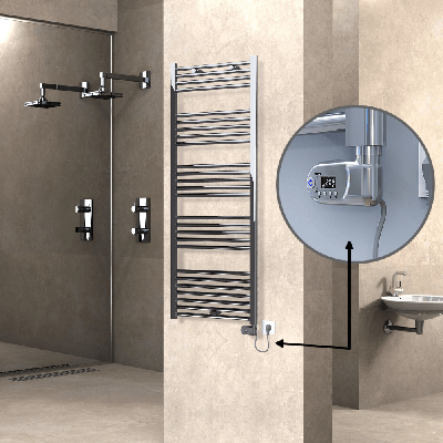 Radiva - HAITI Elektrikli Havlupan 600x1500 Düz Krom (Thesis Termostat) 600W (1)