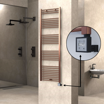  - HAITI Elektrikli Havlupan 600x1800 Düz Bakır Eskitme (KTX3 Termostat) 600W (1)