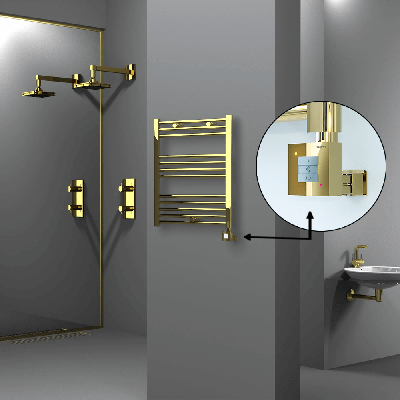 HAITI Elektrikli Havlupan 600x700 Düz Altın (KTX1 Termostat) 200W - Thumbnail 1HAI06000700DK2PEB020