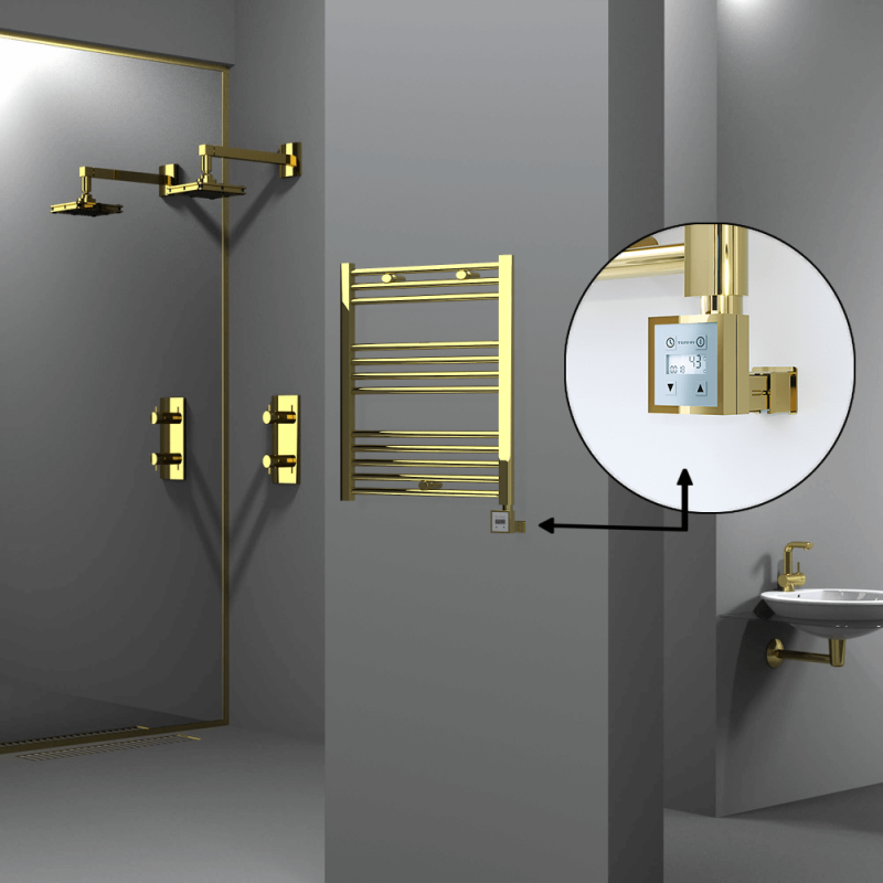 HAITI Elektrikli Havlupan 600x700 Düz Altın (KTX3 Termostat) 200W - 1HAI06000700DK2PE7020