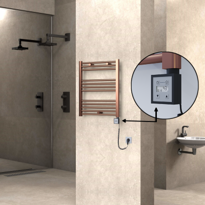  - HAITI Elektrikli Havlupan 600x700 Düz Bakır Eskitme (KTX3 Termostat) 200W Spiral Kablolu (1)