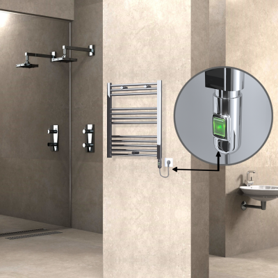 Radiva - HAITI Elektrikli Havlupan 600x700 Düz Krom (On/Off Düğmeli) 200W (1)