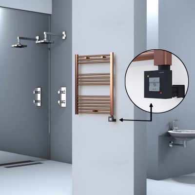  - HAITI Elektrikli Havlupan 600x800 Düz Bakır Eskitme (KTX1 Termostat) 300W (1)