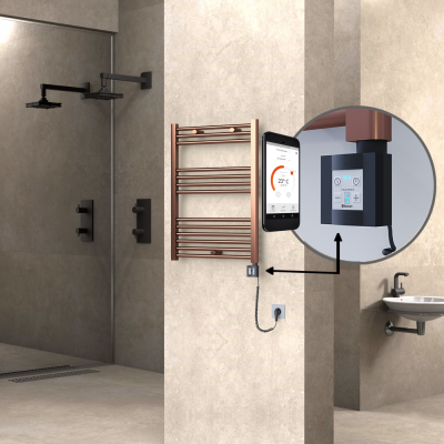  - HAITI Elektrikli Havlupan 600x800 Düz Bakır Eskitme (KTX4 Termostat) 300W Spiral Kablolu (1)