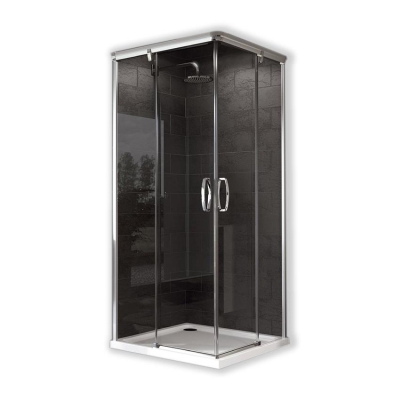 HÜPPE - Hüppe Duş Kabini Aura Kare 90 x 90 cm - İki Sabit Cam İki Kayar Kapı - 0