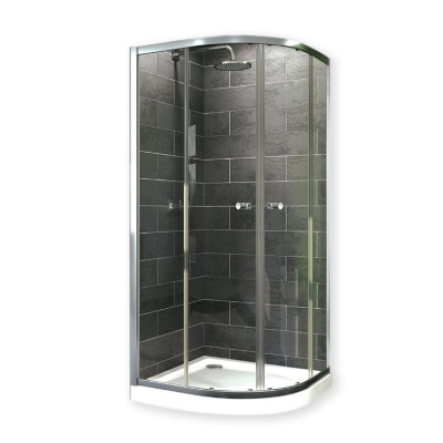 HÜPPE - Hüppe Duş Kabini Oval X0 90 x 90 cm - 2 Sabit 2 Kayar Kapılı 