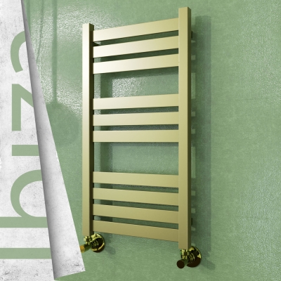 Radiva - IBIZA Paslanmaz Çelik Havlupan 400x780 Satine Altın