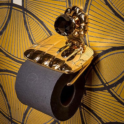 JORGER - Jörger Florale Crystal Tuvalet Kağıtlk Altın/Siyah (1)