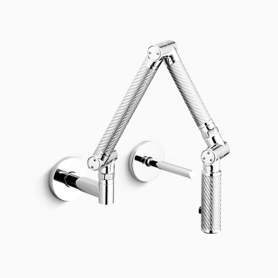 KOHLER - Kohler Karbon Dirsekli Duvardan Lavabo Bataryası Krom