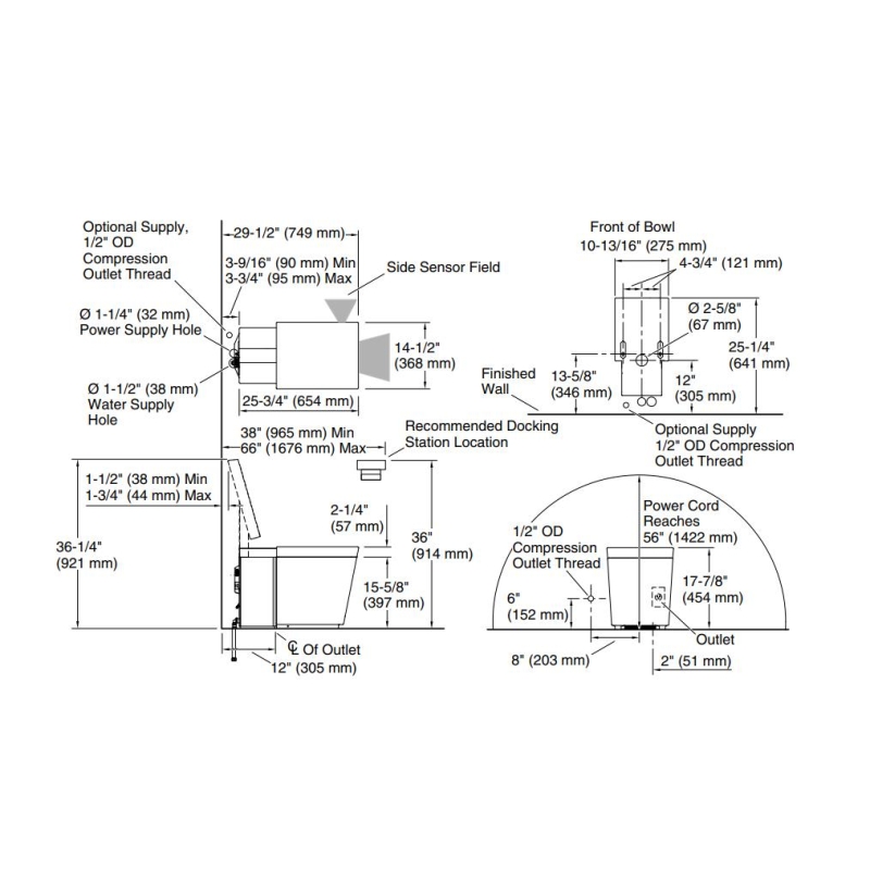 Kohler Klozet Numi Ada Tipi Akıllı Klozet Kompakt Set - 10KOH3901-00-TAKIM