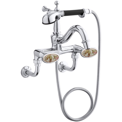 Kohler - Kohler Banyo Bataryası Antique Krom & Desenli Volan