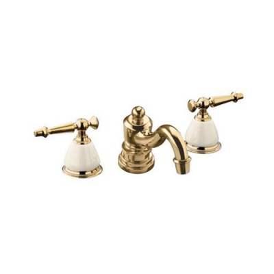 Kohler - Kohler Lavabo Bataryası Antique Altın & Badem Volan