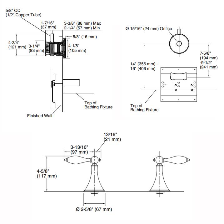 Kohler Hamam Spa Batarya Seti Laminar Finial - 11KOH923-PB0000-TAKIM