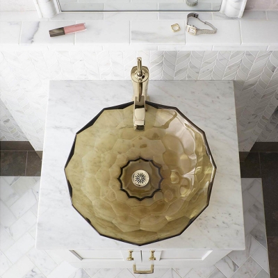 KOHLER - Kohler Lavabo Briolette Cam Çanak Translucent Sandalwood