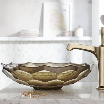 Kohler Lavabo Briolette Cam Çanak Translucent Sandalwood - Thumbnail 10KOH2373-TG7