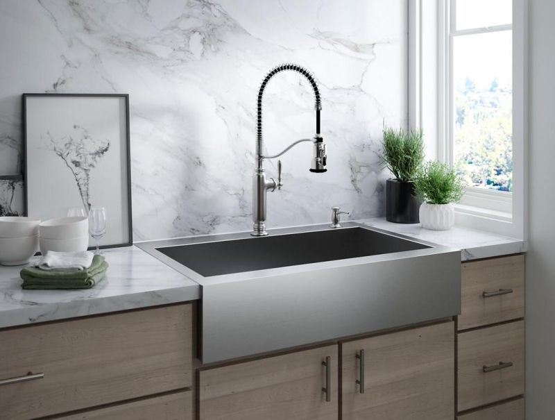 Kohler Eviye Bataryası Tournant Profesyonel, Mat Altın - 10KOH77515-2MB