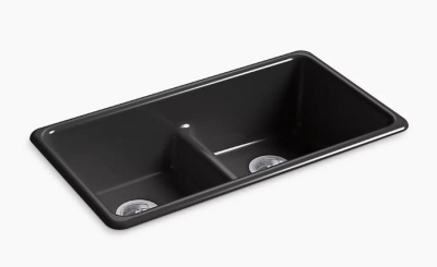 Kohler Eviye Iron Tones Çift Hazneli, Siyah - Thumbnail 10KOH5312-7