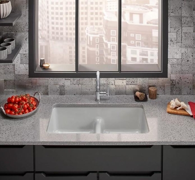 KOHLER - Kohler Eviye Iron Tones Çift Hazneli, Siyah