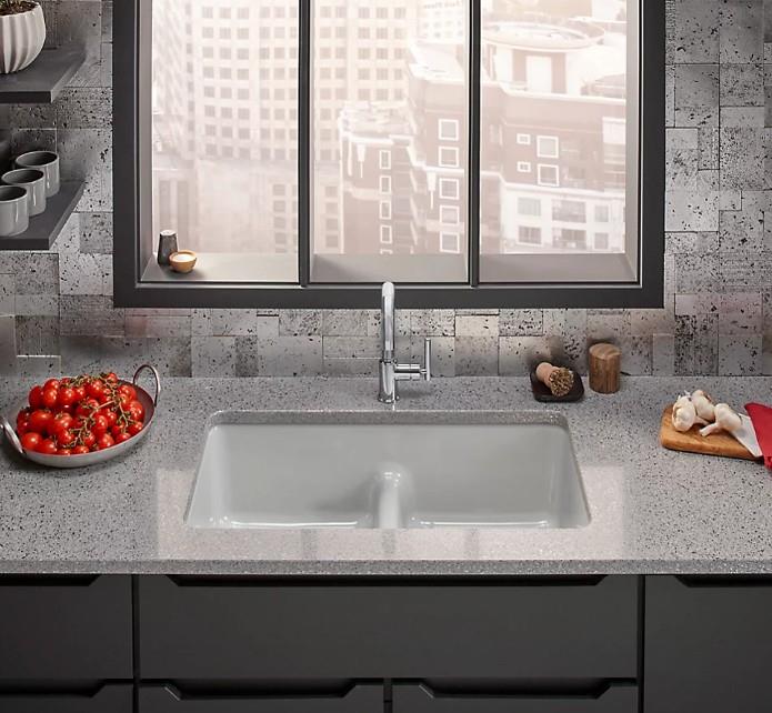 Kohler Eviye Iron Tones Çift Hazneli, Siyah - 10KOH5312-7