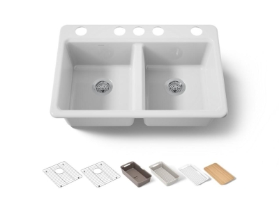 Kohler Eviye Riverby Çift Hazneli Siyah - Thumbnail 10KOH8679-5UPC-0