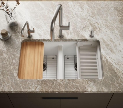 KOHLER - Kohler Eviye Riverby Çift Hazneli Beyaz