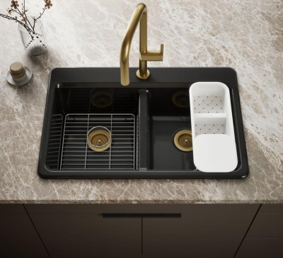 Kohler Eviye Riverby Çift Hazneli Siyah - Thumbnail 10KOH8679-1A2-7